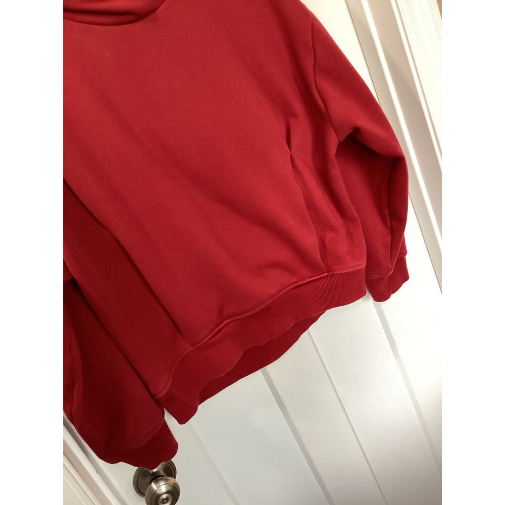 Athleta Women's Clover Berry Cozy Karma Hooded Sweatshirt Maroon Size Medium - Picture 6 of 11